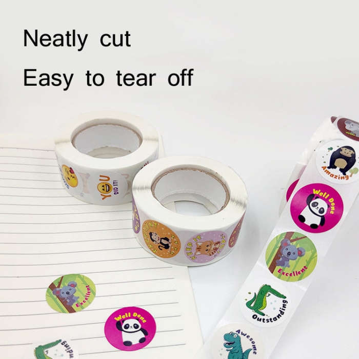 2 PCS Kindergarten Children Cartoon Animal Stickers Gift Packaging Bag Sealing Stickers, Size: 25...