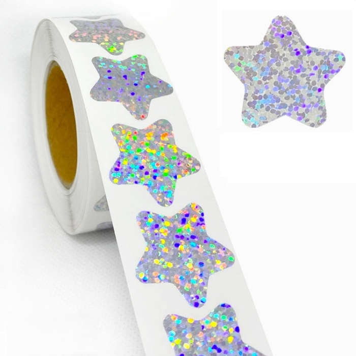 Laser Waterproof Sealing Stickers Birthday Wedding Party Decoration Stickers, Size: 25mm 500 / Ro...