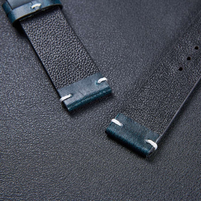 HB001 Color-Changing Retro Oil Wax Leather Universal Watch Band, Size: 22mm(Blue)