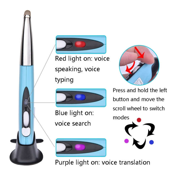PR-06S Voice Control AI Wis Mouse Handwriting Wireless Mouse(Red)