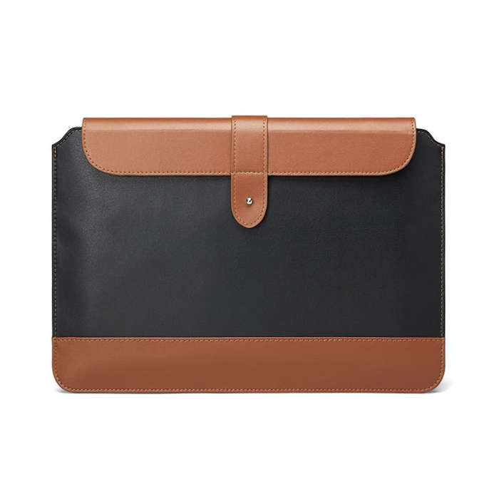 Horizontal Microfiber Color Matching Notebook Liner Bag, Style: Liner Bag (Black + Brown), Applic...