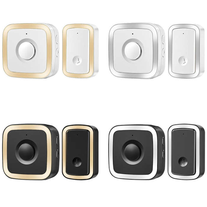 CACAZI A58 1 For 1 Smart Wireless Doorbell without Battery, Plug:EU Plug(Gold)