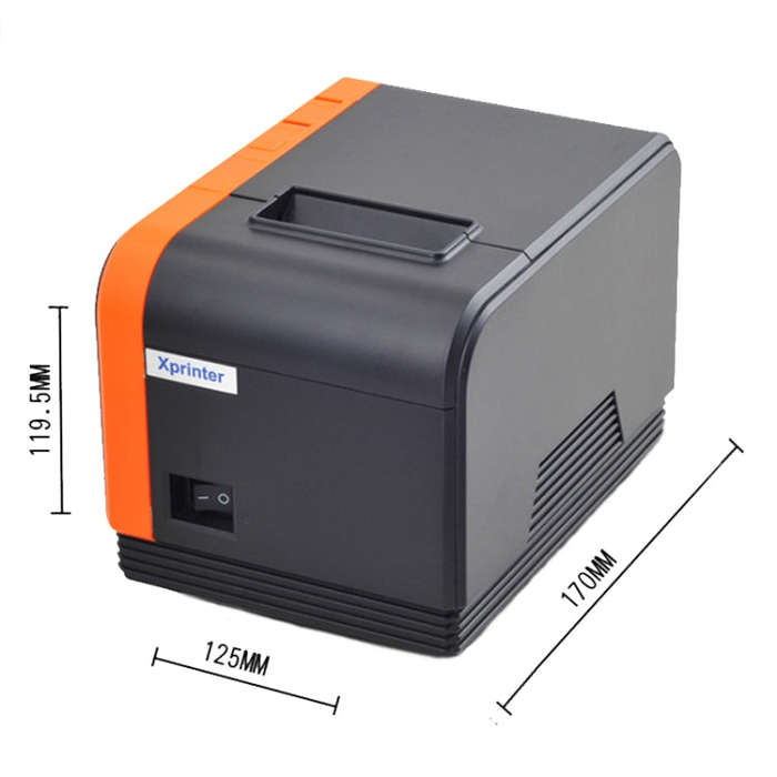 Xprinter XP-T58L 58mm Supermarket Cashier Receipt Thermal Printer, Spec: USB Port(UK Plug)