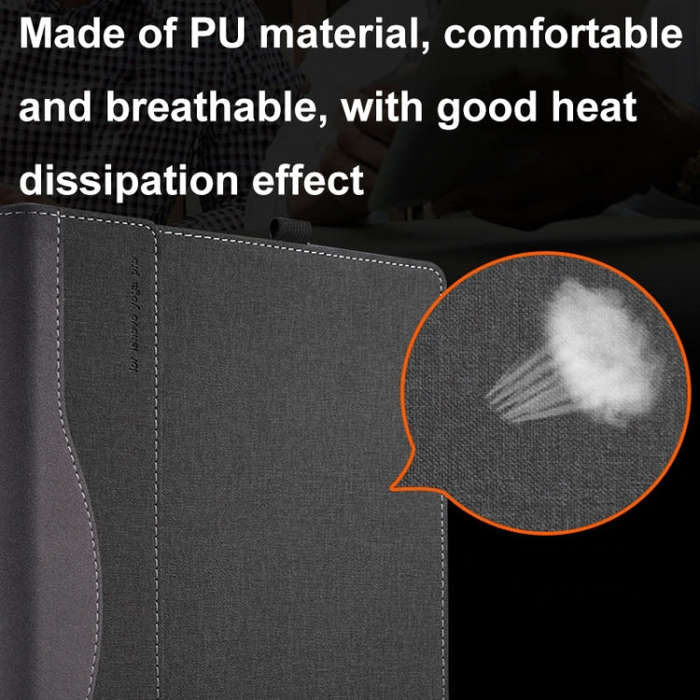 For Samsung Galaxy Book 2 Pro 360 15.6 inch Leather Laptop Anti-Fall Protective Case With Stand(B...