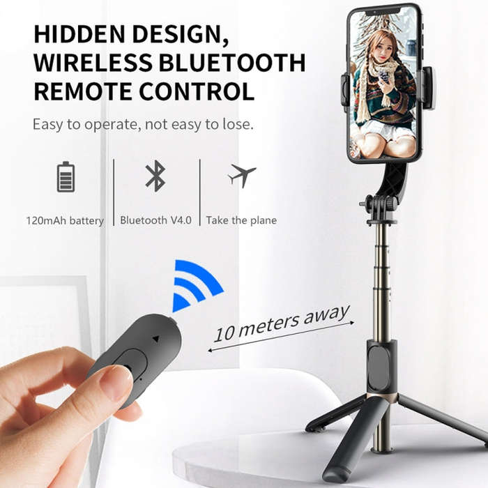 CYKE Q08 Anti-Shake Gimbal Bluetooth Selfie Stick Handheld Phone Live Tripod(No light Version)