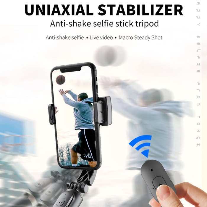 CYKE Q08 Anti-Shake Gimbal Bluetooth Selfie Stick Handheld Phone Live Tripod(No light Version)