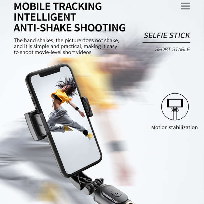 CYKE Q08 Anti-Shake Gimbal Bluetooth Selfie Stick Handheld Phone Live Tripod(No light Version)