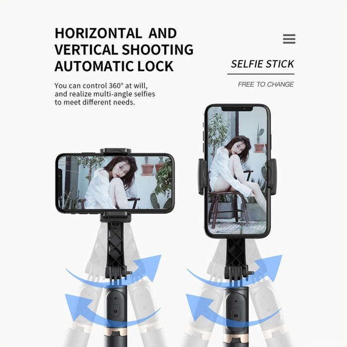 CYKE Q08 Anti-Shake Gimbal Bluetooth Selfie Stick Handheld Phone Live Tripod(No light Version)