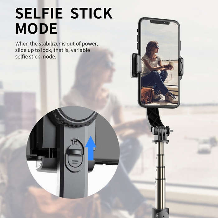 CYKE Q08 Anti-Shake Gimbal Bluetooth Selfie Stick Handheld Phone Live Tripod(No light Version)