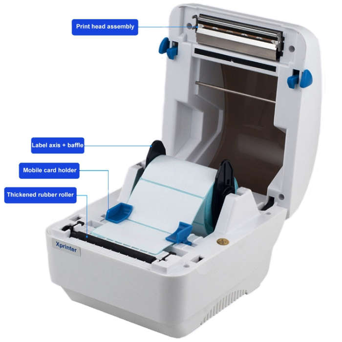 Xprinter XP-320B 80mm Thermal Barcode Supermarket Cashier Label Printer, Spec: USB(EU Plug)