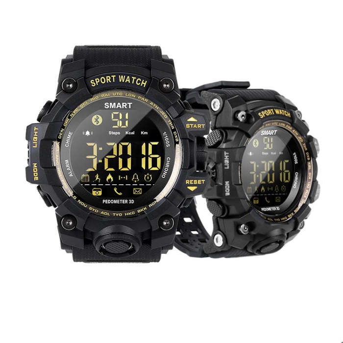 EX16S Sports Smart Watch IP67 Waterproof Outdoor Bluetooth Remote Pedemeter Long Standby (Camoufl...
