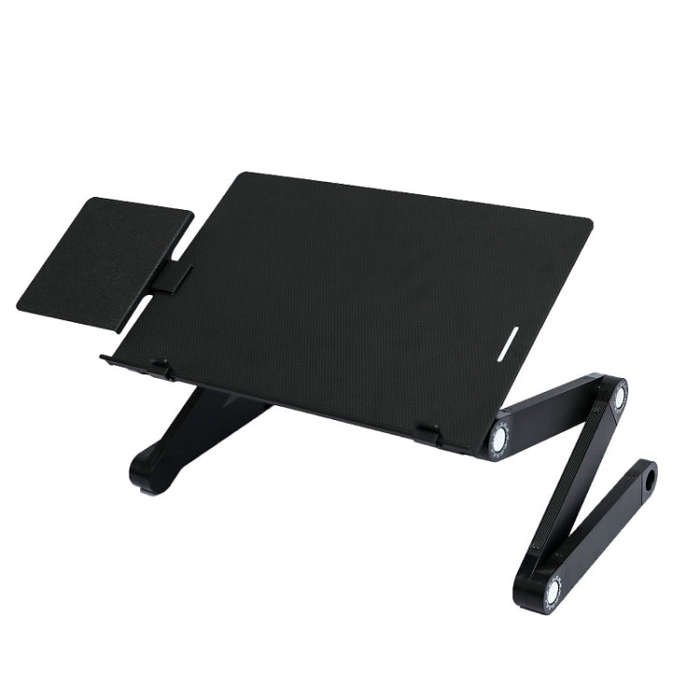 T8 Aluminum Alloy Folding & Lifting Laptop Desk Office Desk Heightening Bracket with Mouse Board ...