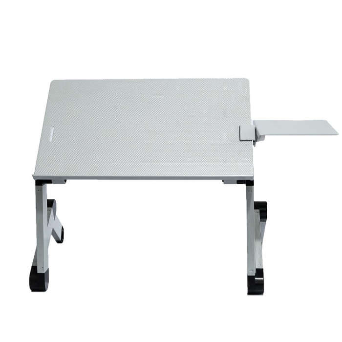 T8 Aluminum Alloy Folding & Lifting Laptop Desk Office Desk Heightening Bracket with Mouse Board ...
