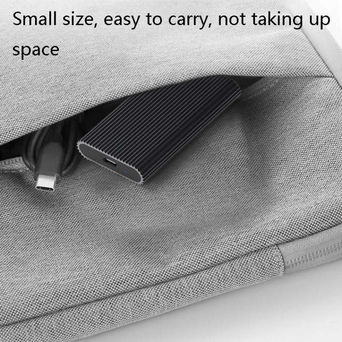 Blueendless M3T MSATA Mobile Hard Disk Box TYPE-C Transfer USB3.1 Notebook Solid Hard Disk Box(Bl...