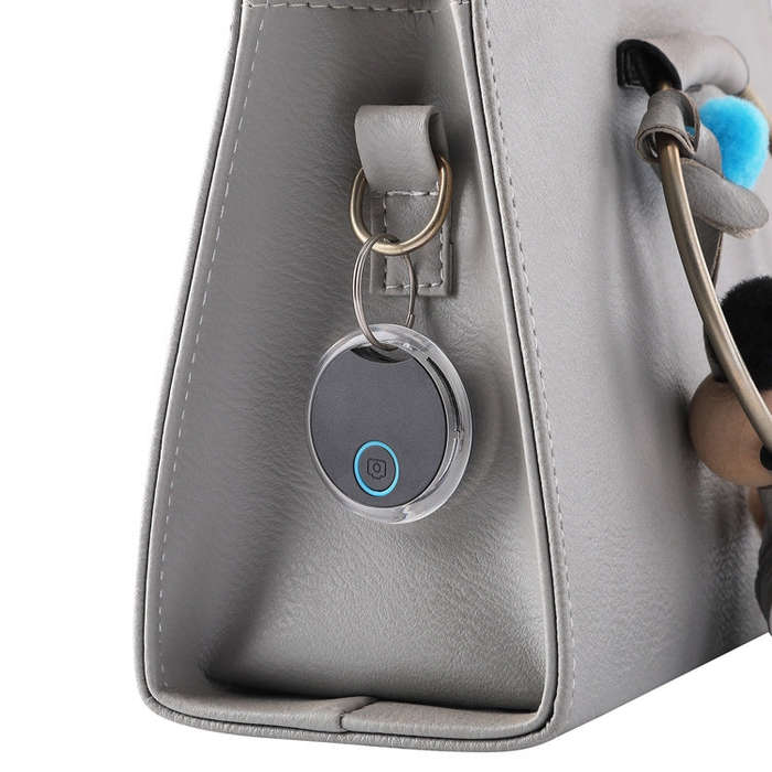 2 PCS S8 Round Bluetooth Anti-Lost Device Key Luggage Tracking Device Two-Way Alarm(Blue)