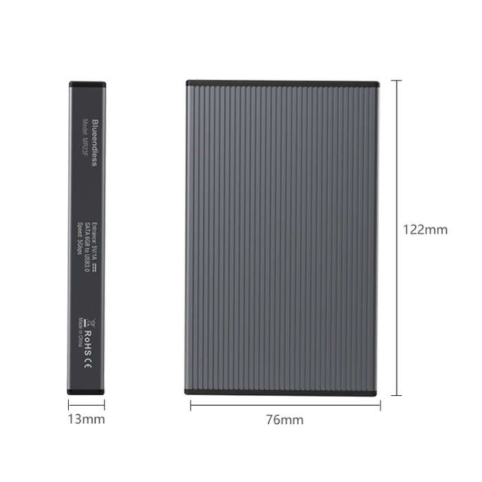 Blueendless 2.5 inch Mobile Hard Disk Box SATA Serial Port USB3.0 Free Tool SSD, Style: MR23F -A ...