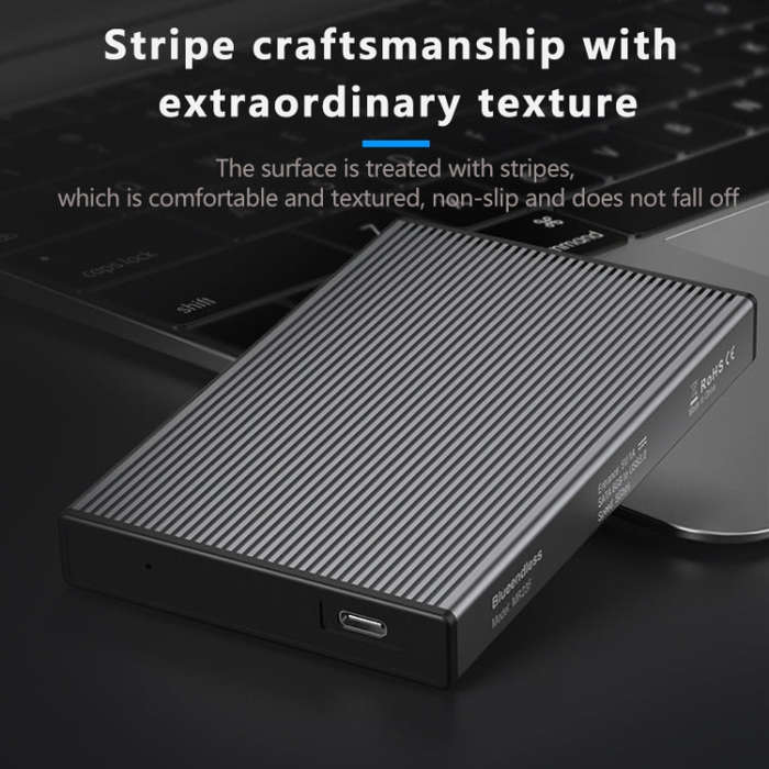 Blueendless 2.5 inch Mobile Hard Disk Box SATA Serial Port USB3.0 Free Tool SSD, Style: MR23F -A ...