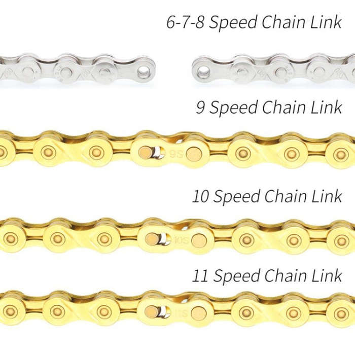 3 Pairs 9 Speed (Silver) ZH405 Mountain Road Bicycle Chain Magic Buckle Chain Quick Release Buckle