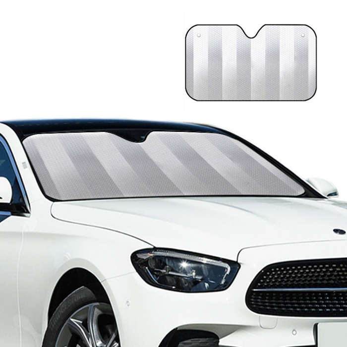 Aluminum Foil Five-Layer Thickening Car Sunscreen Heat Insulation Sun Visor 145x70cm Blue