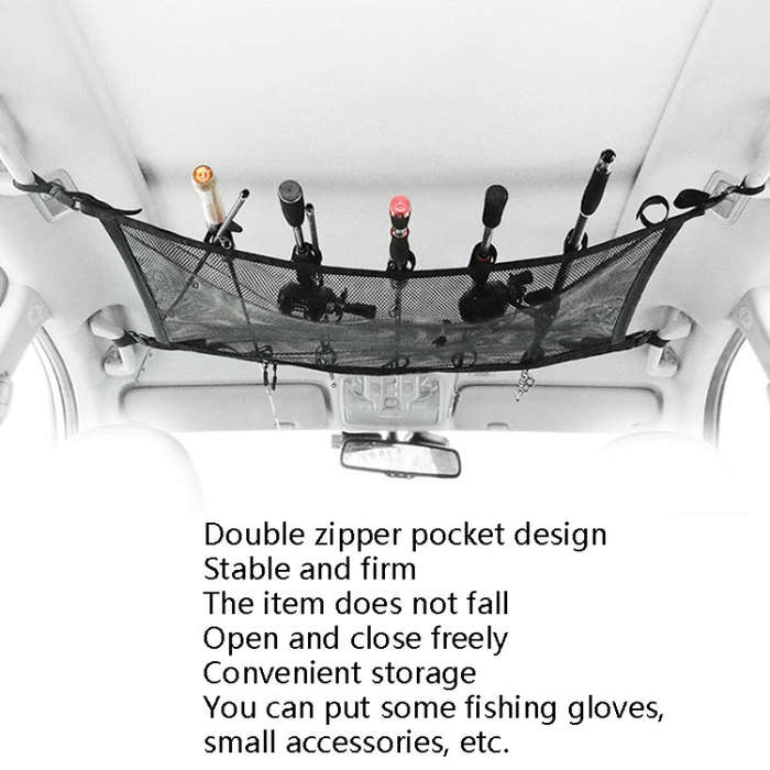 Adjustable Hanging Car Top Storage Bag Car Fishing Rod Rack(Storage Bag)