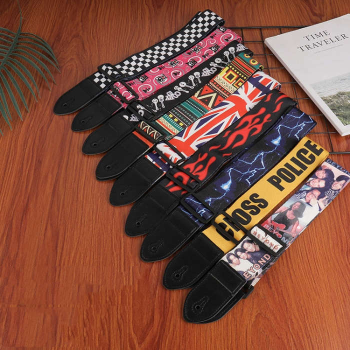 3 PCS Printed Ukulele Guitar Strap, Length: 85-135cm(National Style)