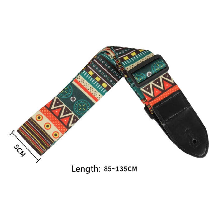 3 PCS Printed Ukulele Guitar Strap, Length: 85-135cm(Blue Flash)
