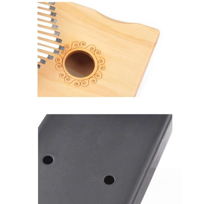 17-Tone Thumb Piano Kalimba Beginners Introduction Finger Piano, Colour: Yellow