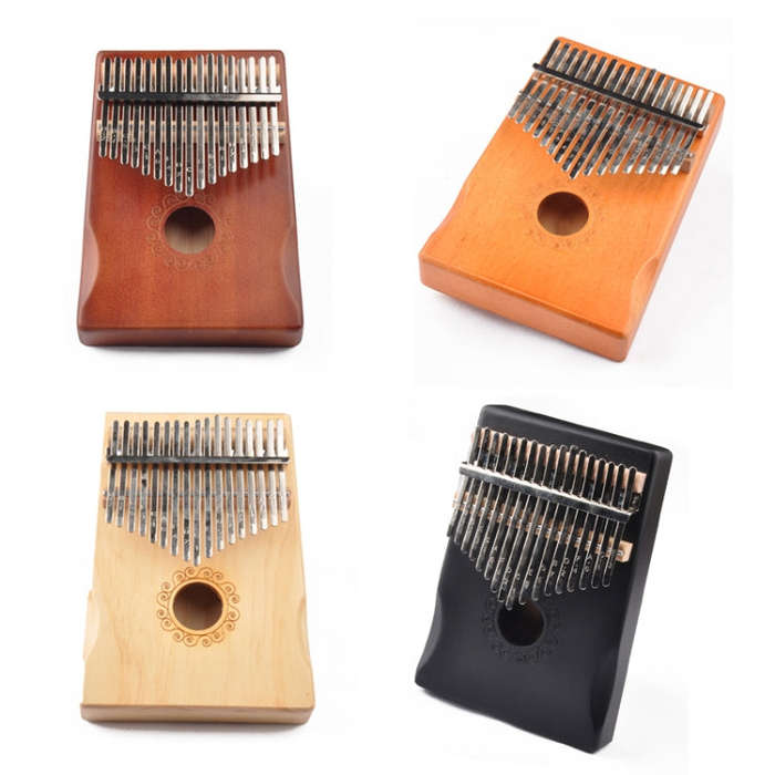 17-Tone Thumb Piano Kalimba Beginners Introduction Finger Piano, Colour: Black