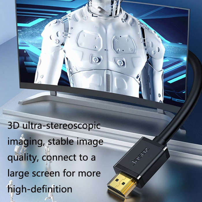 Jasoz High-Definition Projector Computer Video Cable Oxygen-Free Copper Core, Cable Length: 1m