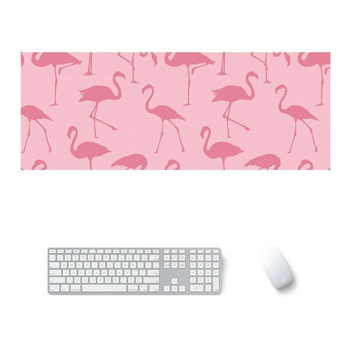 900x400x4mm Office Learning Rubber Mouse Pad Table Mat(7 Flamingo)