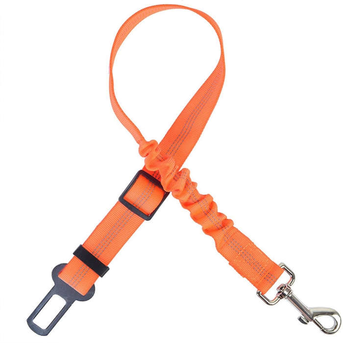 Pet Car Seat Belt Telescopic Reflective Safety Rope(Orange)