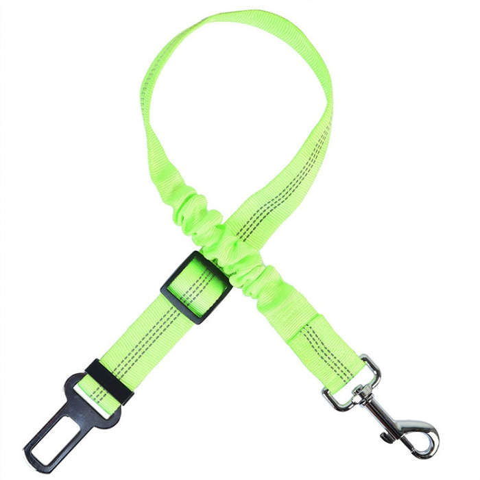 Pet Car Seat Belt Telescopic Reflective Safety Rope(Fluorescent Green)