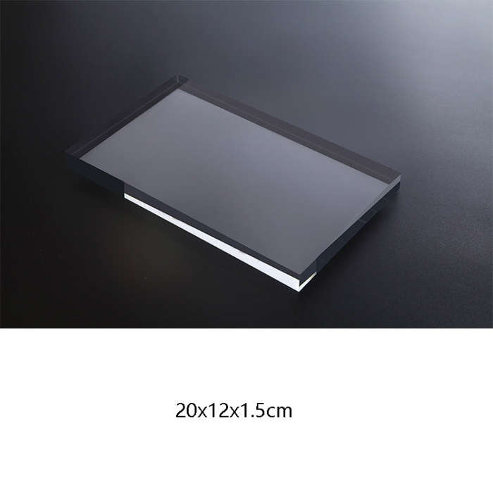 Rectangular 20x12x1.5cm Transparent Acrylic Geometric Photo Props Photography Background Plate Or...