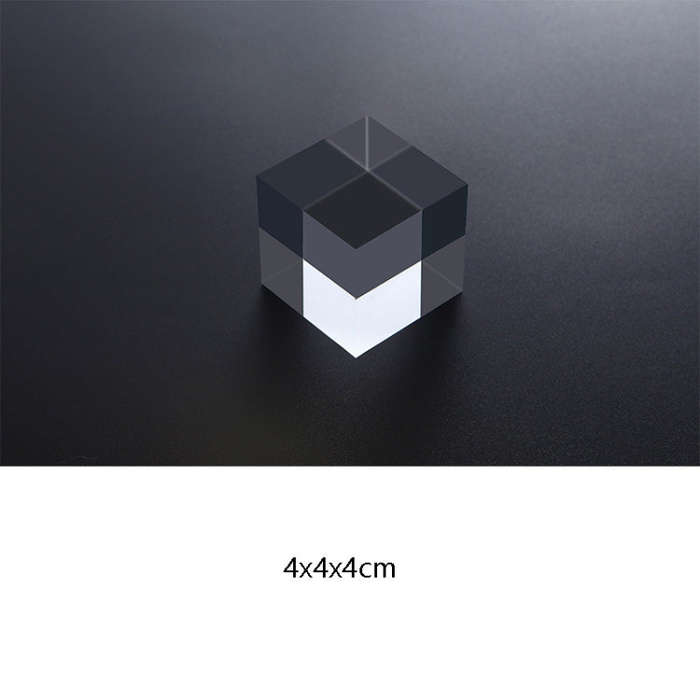 3 PCS Cube 4x4x4cm Transparent Acrylic Geometric Photo Props Photography Background Plate Ornaments