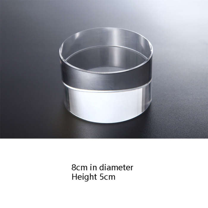 Cylinder 8x5cm Transparent Acrylic Geometric Photo Props Photography Background Plate Ornaments