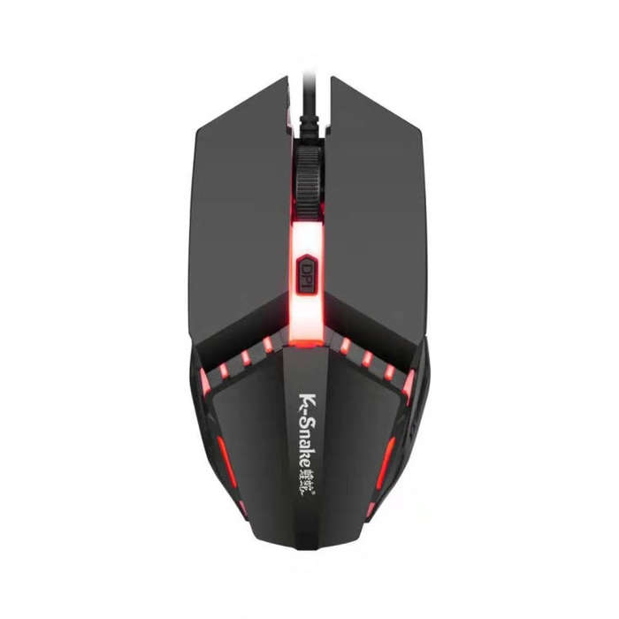 2 PCS K-Snake M11 4 Keys 1600DPI Luminous Game Wired Mouse Notebook Desktop USB Wired Mouse, Cabl...