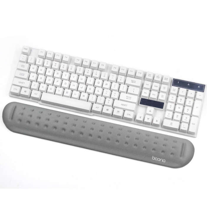 Baona Silicone Memory Cotton Wrist Pad Massage Hole Keyboard Mouse Pad, Style: Large Keyboard Res...