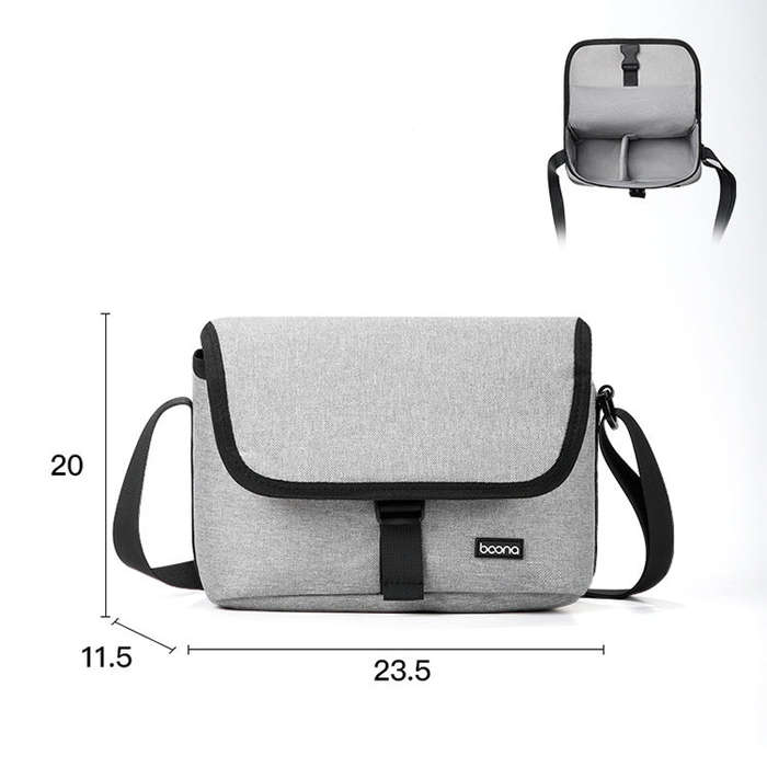 Baona BN-H013 Camera Shoulder Bag SLR Lens Storage Handbag(Light-Thin Black)