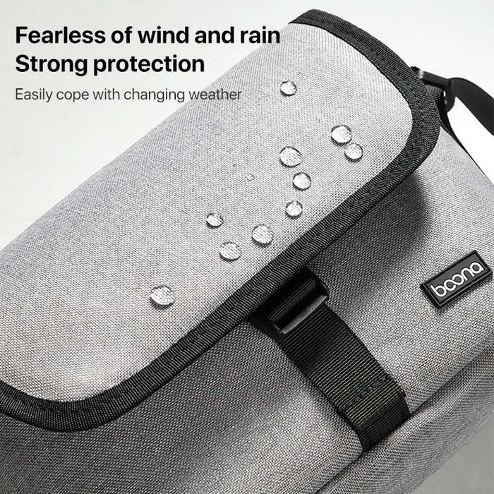 Baona BN-H013 Camera Shoulder Bag SLR Lens Storage Handbag(Light-Thin Black)