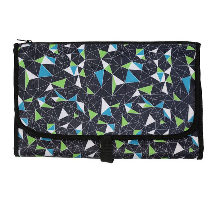 Portable Baby Changing Mat Multifunctional Baby Changing Table Waterproof Bag(Colorful Geometry)