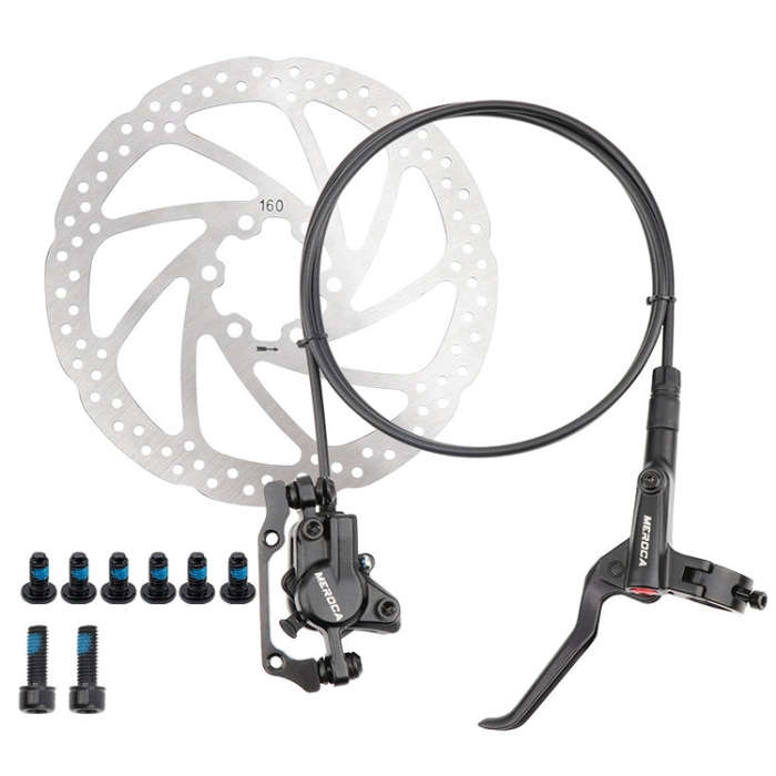 Meroca M800 Bicycle Brake Mountain Bike Universal Bilateral Brake Oil Pressure Disc Brake, Style:...
