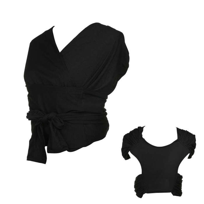 Baby Carrier Double Shoulder Front Holding Baby Carrier Portable Baby X Carrying Bag,Size: M (Black)