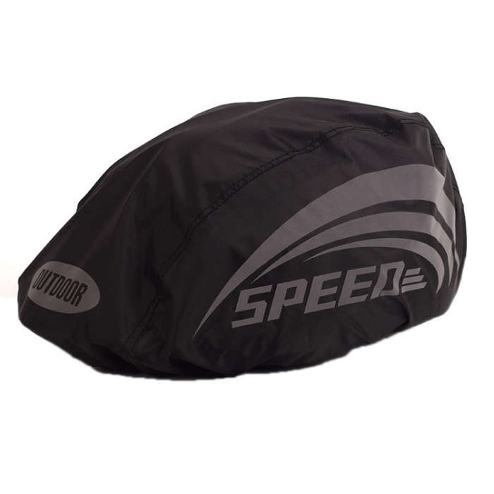 2 PCS Cycling Helmet Rain Cover Outdoor Reflective Safety Helmet Cover, Size: Free Size(Black (St...