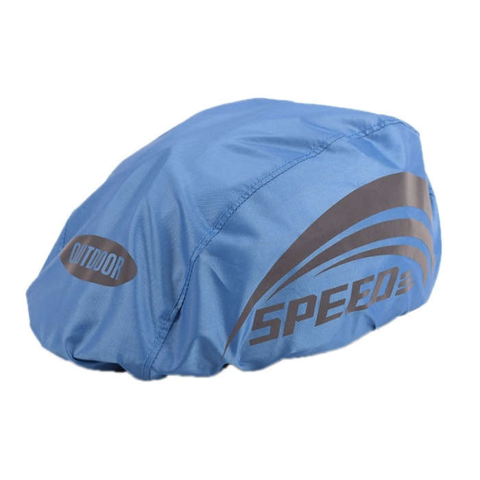 2 PCS Cycling Helmet Rain Cover Outdoor Reflective Safety Helmet Cover, Size: Free Size(Blue (Sty...