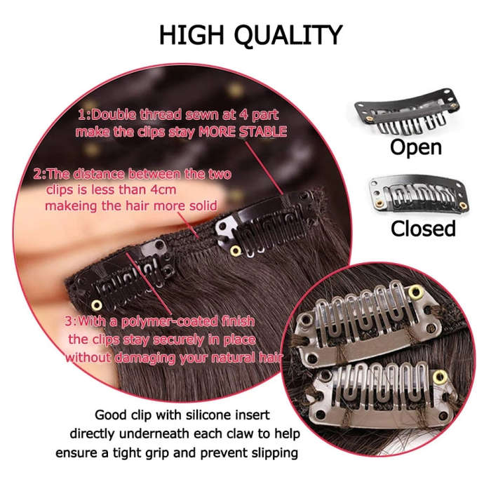 6 In 1 60cm Card Hair Extension Piece 16 Card Long Straight Hair Wig Piece, Color: 20.613