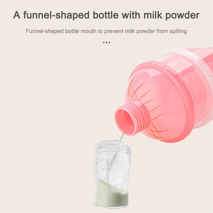 Portable Milk Powder Formula Dispenser Food Container Storage Feeding Box for Baby(Pink)