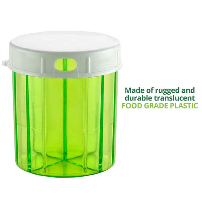 S-052 Round Transparent Plastic Pill Box Storage Box(9x9x10cm)