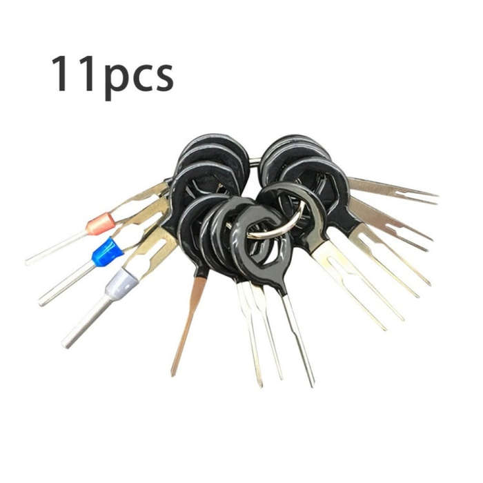 11 PCS Car Extractor Terminal Removal Tool Kit Electrical Wiring Crimp Connector Puller Release P...