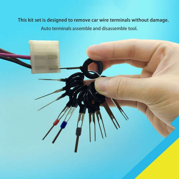 11 PCS Car Extractor Terminal Removal Tool Kit Electrical Wiring Crimp Connector Puller Release P...
