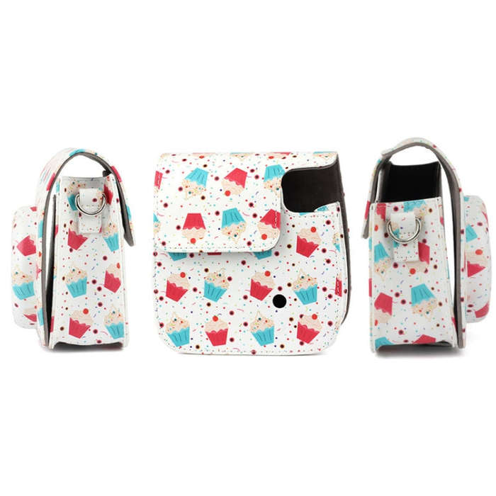 Full Body Camera PU Leather Case Bag with Strap for FUJIFILM instax mini 9 / mini 8+ / mini 8(Des...